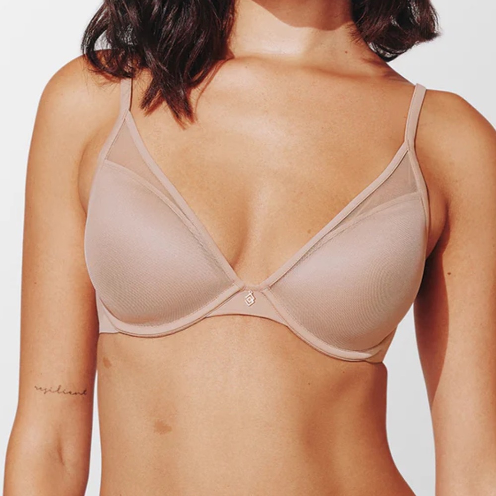 Third Love 24/7 Classic Uplift Plunge Bra in Warm Taupe